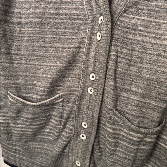 Gray Striped Women's Sweater - Picture 2 of 3